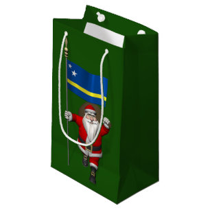 Petit Sac Cadeau Le Père Noël Avec L'Ensigne De Curaçao