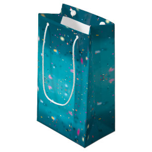 Petit Sac Cadeau Le Rêve de Confetti Bleu