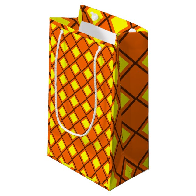 Petit Sac Cadeau les années 70 Arlequin (Devant Angle)