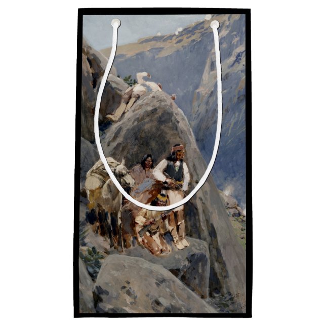 Petit Sac Cadeau Les guerriers d'Apache : une embuscade sur la cava (Devant)