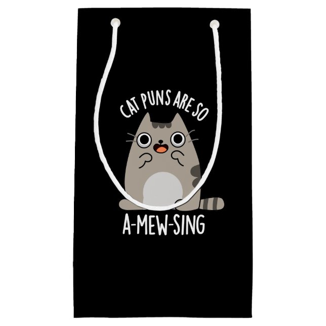 Petit Sac Cadeau Les Pâtes De Chat Sont Donc Un Pun Animal A-Mew-si (Devant)