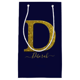 Petit Sac Cadeau Lettre D Parties scintillant
