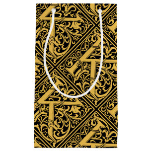 Petit Sac Cadeau Lettre K Monogramme médiéval Art Nouveau