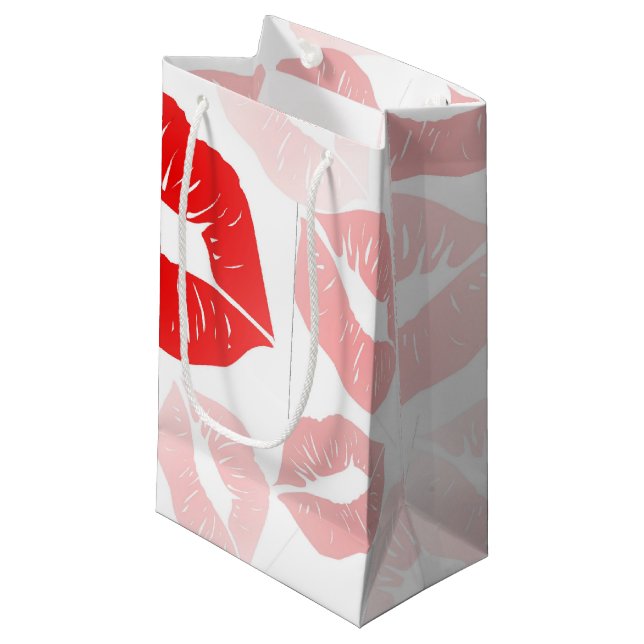Petit Sac Cadeau Lèvres de rouge à lèvres (Devant Angle)