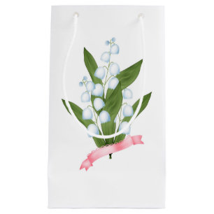 Petit Sac Cadeau Lily de la vallée, rétro