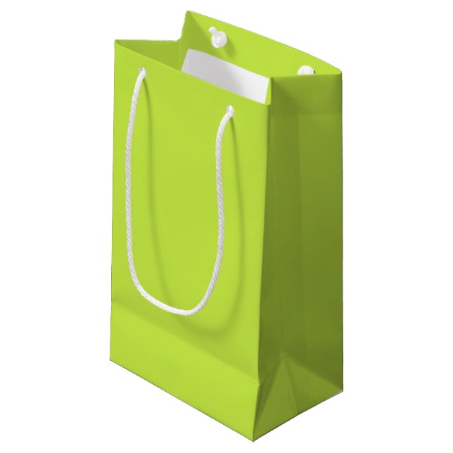 Petit Sac Cadeau Limite minimaliste vert citron (Devant Angle)