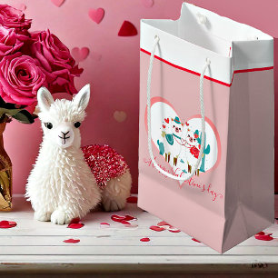 Petit Sac Cadeau Llama Llove Saint-Valentin