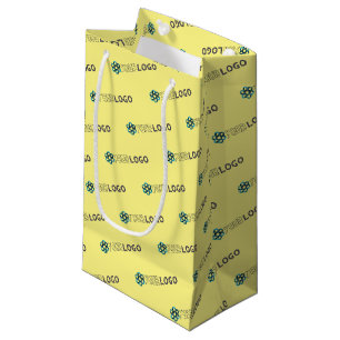 Petit Sac Cadeau Logo d'entreprise promotionnel personnalisé jaune