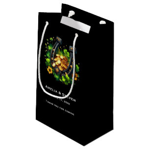 Petit Sac Cadeau Lucky Horseshoe et Gold Coins Mariage