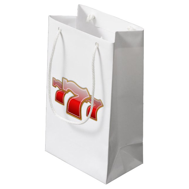 Petit Sac Cadeau Lucky Sevens - Slot Machine Jackpot (Dos Angle)