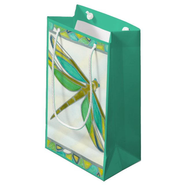 Petit Sac Cadeau Lumineuse libellule Pastel par Vanna Lam (Devant Angle)