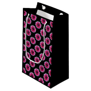 Petit Sac Cadeau Magnifique motif de fleur de dahlia rose nature