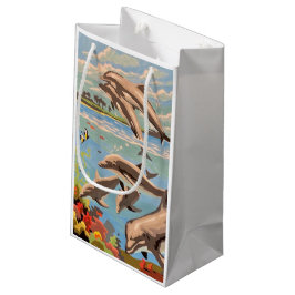 Petit Sac Cadeau Main Painted by Number | Dolphins |