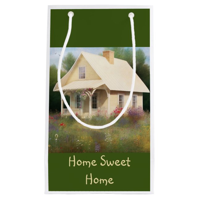 Petit Sac Cadeau Maison Blanche (Devant)