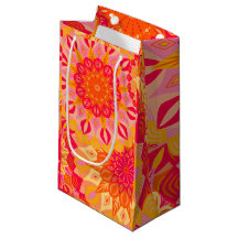Mandala superposé orange rose jaune