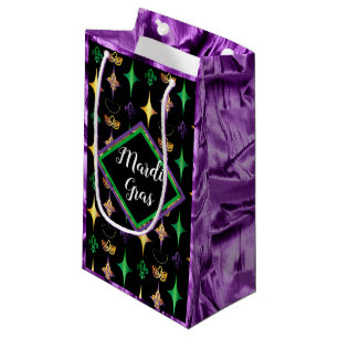 Petit Sac Cadeau Mardi gras de Mask Fleur de Lis de perles de