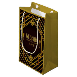 Petit Sac Cadeau Mariage de Gatsby Gold 2020