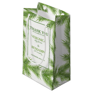 Petit Sac Cadeau Mariage de plage Feuille de palme tropical