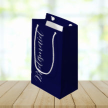 Mariage de script Stylisé bleu marine Bridesmaid