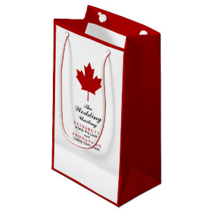 Petit Sac Cadeau Mariage du drapeau canadien