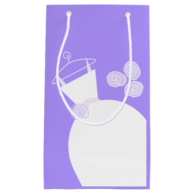 Petit Sac Cadeau Mariage Gown violet petit (Devant)