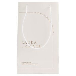 Petit Sac Cadeau Mariage Merci élégant moderne
