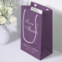 Mariage simple violet poussiéreux Script Amour et
