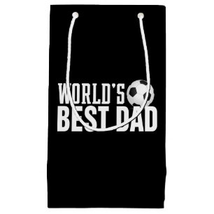 Petit Sac Cadeau Meilleur footballeur de typographie papa du monde