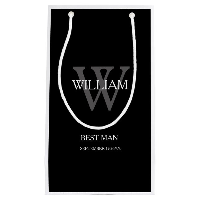 Petit Sac Cadeau Meilleur Homme Custom Modern Chic Classy (Devant)