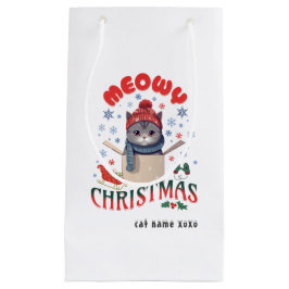 Petit Sac Cadeau Meowny Noël Grumpy Gris Chat Mug