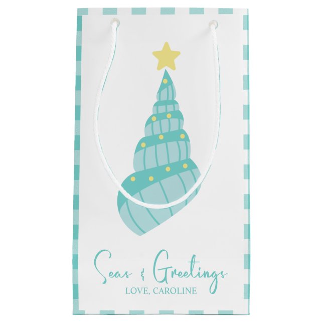 Petit Sac Cadeau Mer côtière et Coque de voeux (Devant)