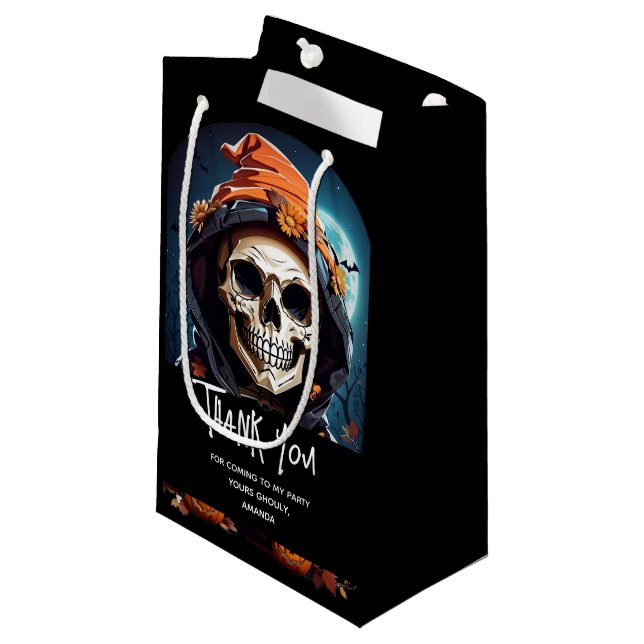 Petit Sac Cadeau Merci de la partie de squelette déplaisante (Devant Angle)