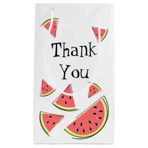 Petit Sac Cadeau Merci de pièces de pastèque