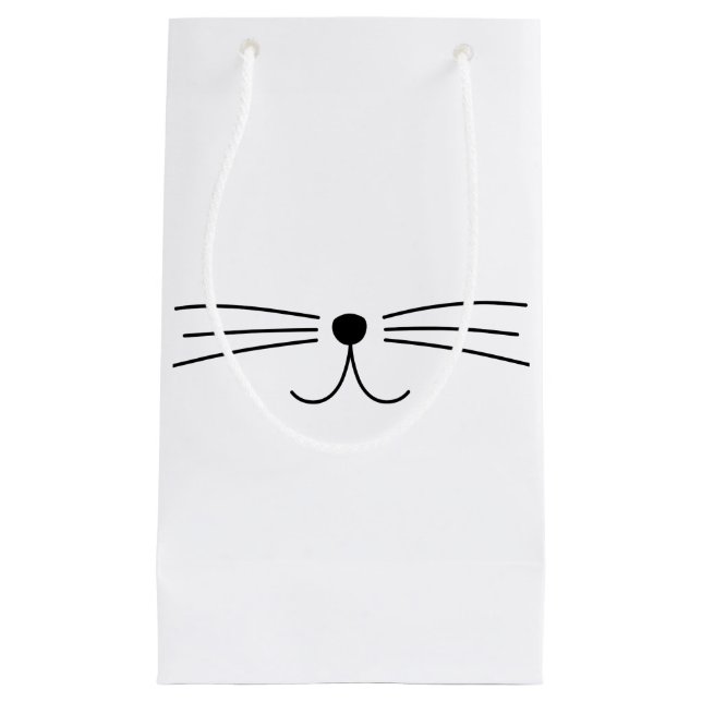 Petit Sac Cadeau Mignons Whiskers de chat (Devant)