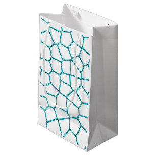 Petit Sac Cadeau Minimalisme Art Abstrait Pale Turquoise Cellules B