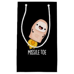 Petit Sac Cadeau Missile Toe drôle Mistletoe Pun Dark BG
