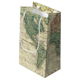 Petit Sac Cadeau Monde sur la projection de Mercators
