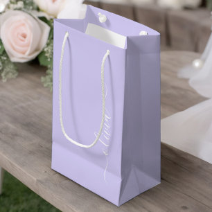 Petit Sac Cadeau Monogramme de nom féminin écriture moderne lavande