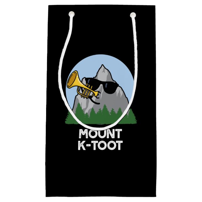 Petit Sac Cadeau Monte K-Toot Funny Mountain Pun Dark BG (Devant)