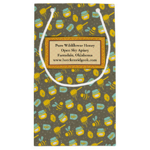 Petit Sac Cadeau Motif à cuillère de miel étiqueté