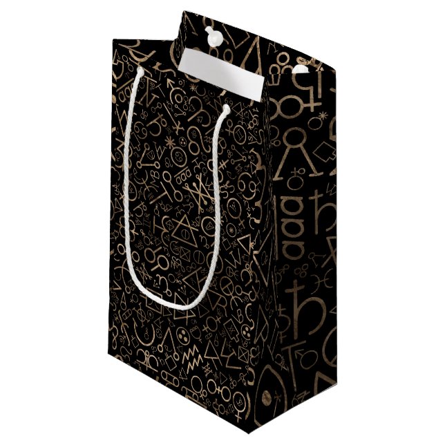 Petit Sac Cadeau Motif astrologique #2 de symboles de symboles (Devant Angle)