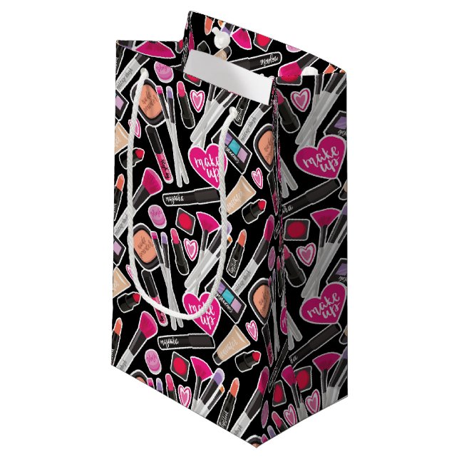 Petit Sac Cadeau Motif au néon de maquillage (Devant Angle)