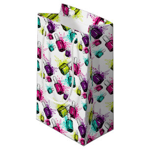 Petit Sac Cadeau Motif au néon de vernis à ongles