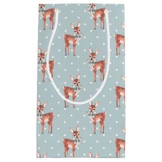 Petit Sac Cadeau Motif avec fawns