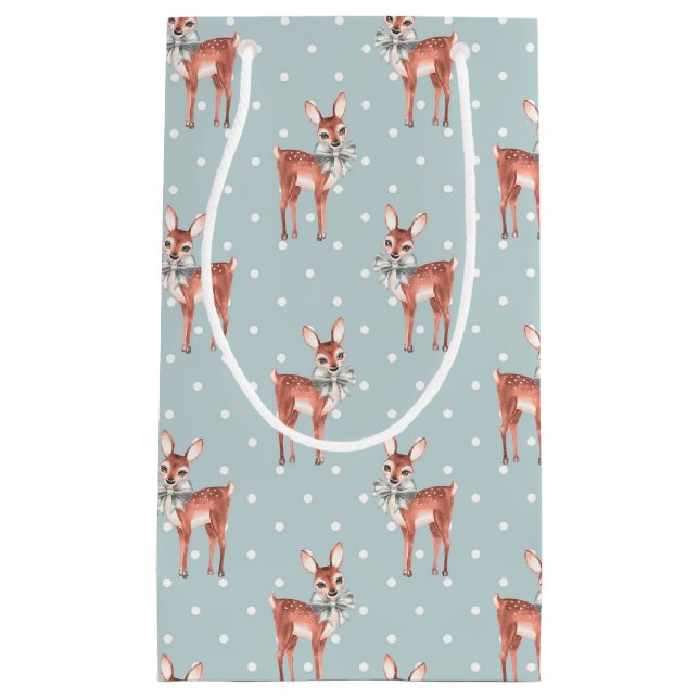 Petit Sac Cadeau Motif avec fawns (Devant)