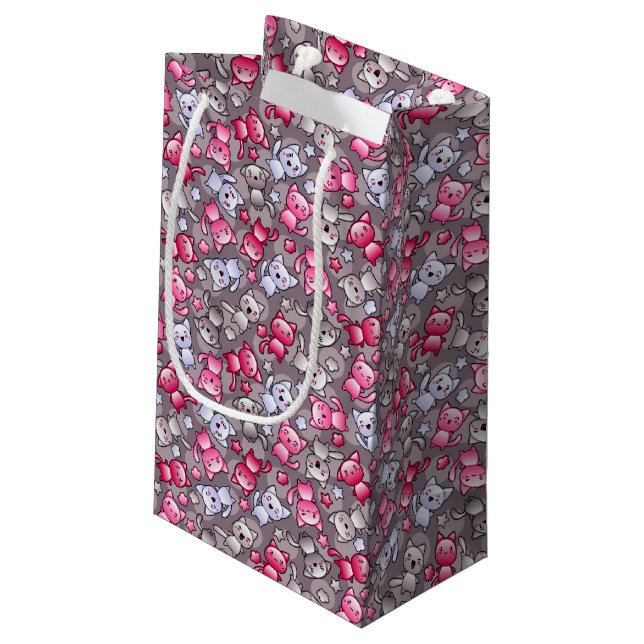 Petit Sac Cadeau motif avec les chats mignons de griffonnage de (Dos Angle)