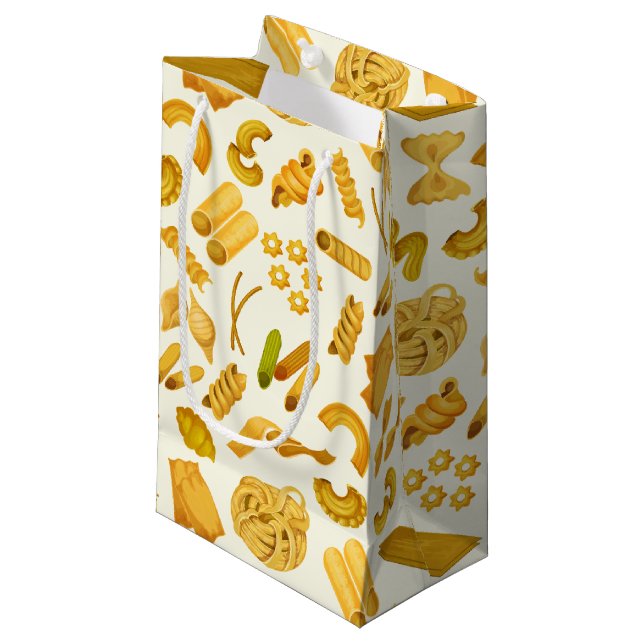 Petit Sac Cadeau motif cool carrelé de pâtes (Devant Angle)