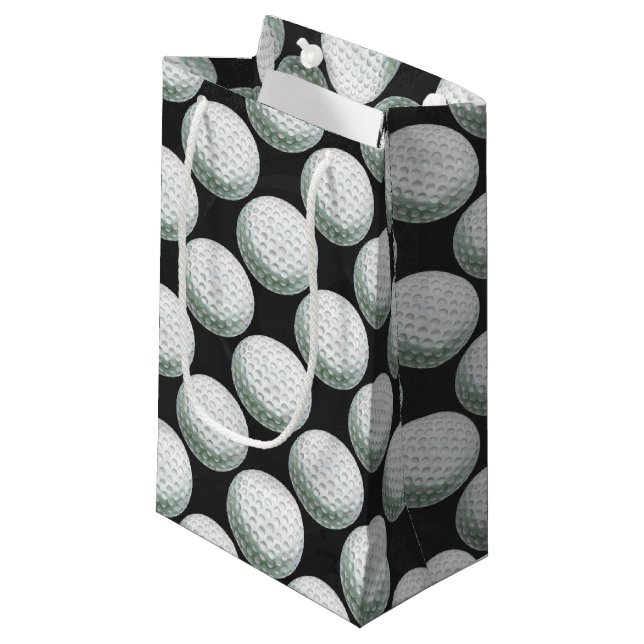 Petit Sac Cadeau Motif de balle de golf peint (Devant Angle)