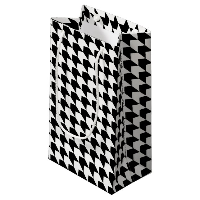 Petit Sac Cadeau Motif de base noir classique (Devant Angle)