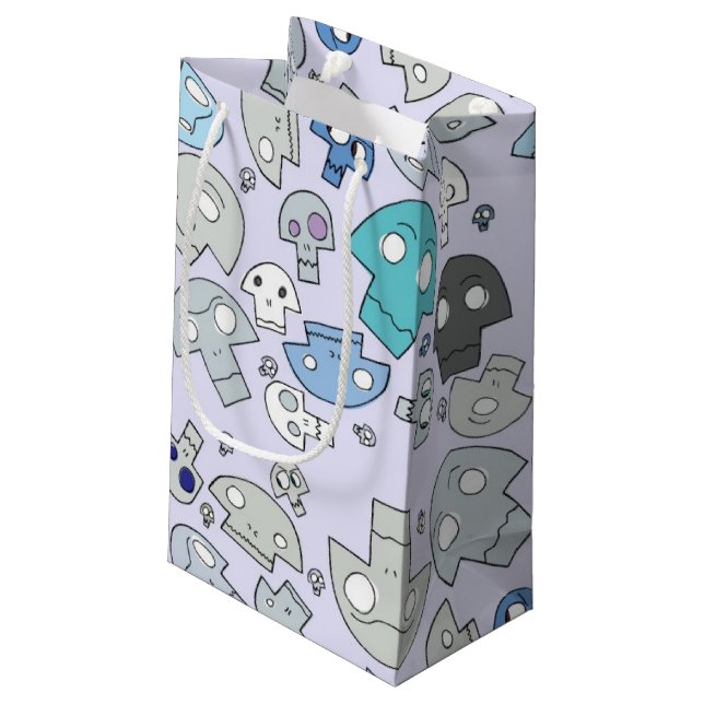 Petit Sac Cadeau Motif de crâne (Dos Angle)